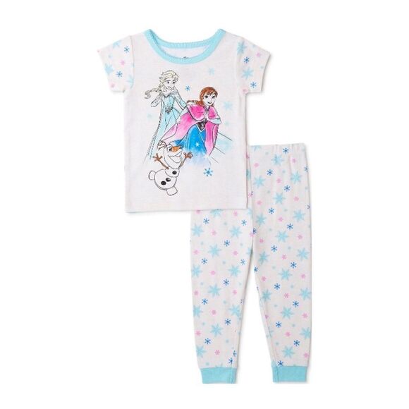 Disney Princess Snug Fit Pajamas Long & Short Sleeve 2, 2-Piece Sets Size 12M - Picture 13 of 14